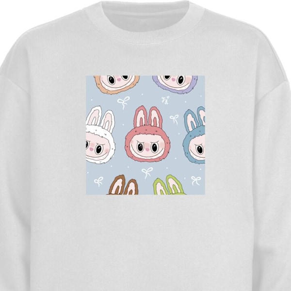 Collegepaita aikuisille | Klassinen Collegepaita Pastel Labubu valkoinen M