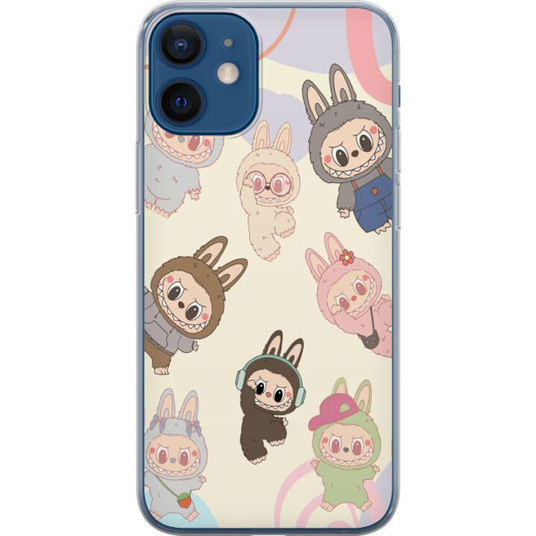 Apple iPhone 12 mini Läpinäkyvä kuori Labubu Pop Mart Kokoelma Motiivi Figuuri Kokoelma Suunnittelu Suosittu Taidelelu Pop Mart Luova Graafinen