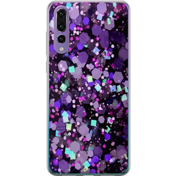 Huawei P20 Pro Läpinäkyvä kuori Violetti Kimalle