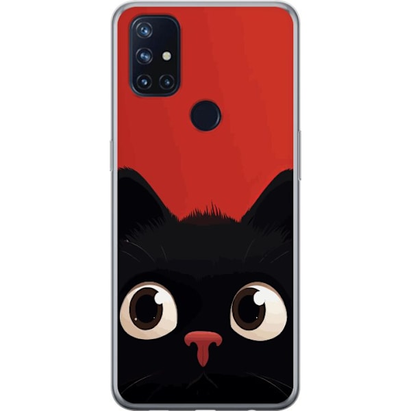 OnePlus Nord N10 5G Läpinäkyvä kuori Leikkisä Kissa