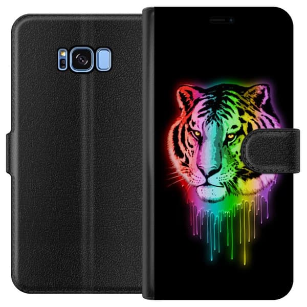 Kompatibelt Plånboksfodral till Samsung Galaxy S8 Tiger