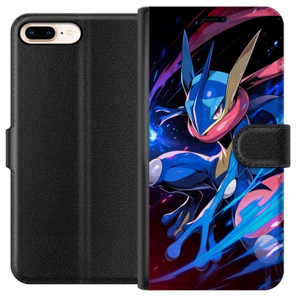 Kompatibel Tegnebogsetui til Apple iPhone 7 Plus Dynamisk figur i blå farver med bevægelse og energiske effekter blå