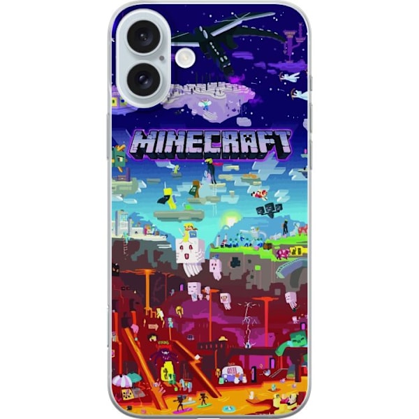 Apple iPhone 16 Plus Gennemsigtig cover Minecraft