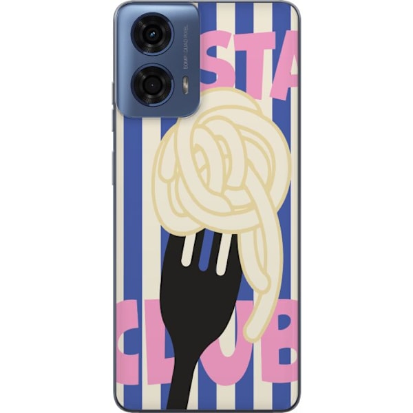 Motorola Moto G04 Genomskinligt Skal Pasta Twirl