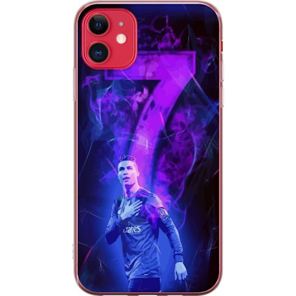 Apple iPhone 11 Genomskinligt Skal Ronaldo 7 – Fotbollslegend i Action för Fans