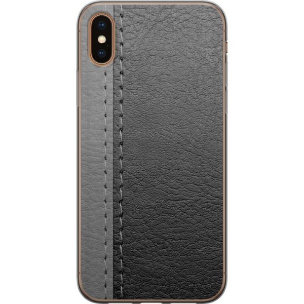 Apple iPhone X Skal / Mobilskal - Black & Grey Leather