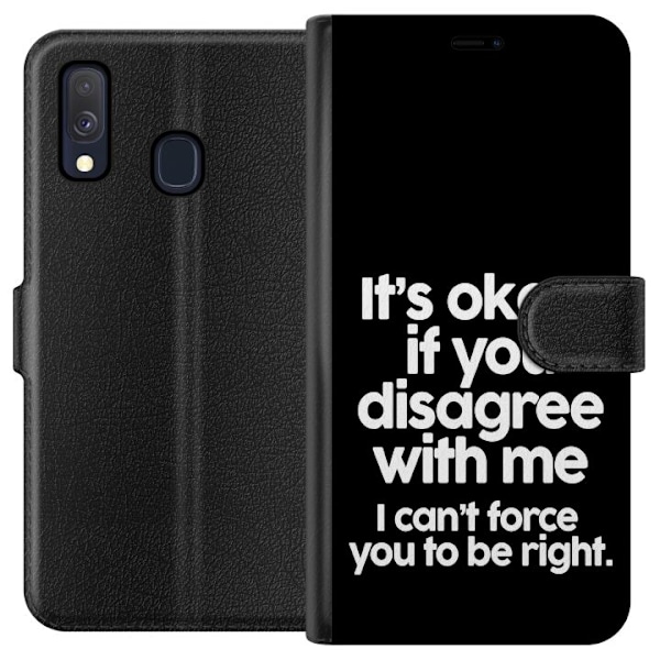 Samsung Galaxy A40 Tegnebogsetui Tekst
