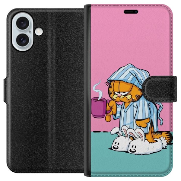 Apple iPhone 16 Plus Lompakkokotelo Garfield