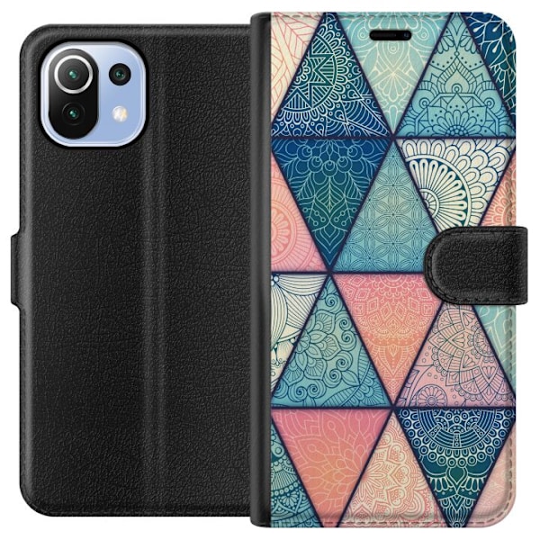 Xiaomi Mi 11 Lite Tegnebogsetui Mandala Trekanter