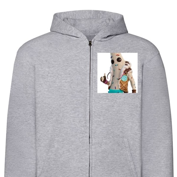 Zip-Hoodie | Hættetrøje med Lynlås til Voksne Fortnite grå XXL