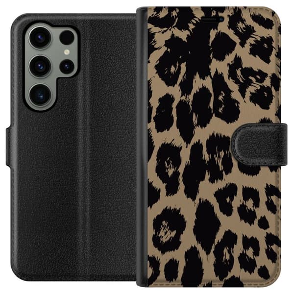 Kompatibel Tegnebogsetui til Samsung Galaxy S23 Ultra Leopard