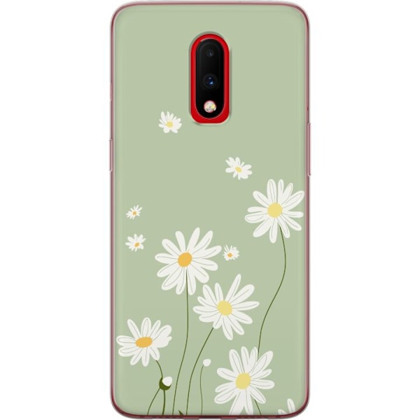 OnePlus 7 Genomskinligt Skal Prästkragar – blommigt mönste