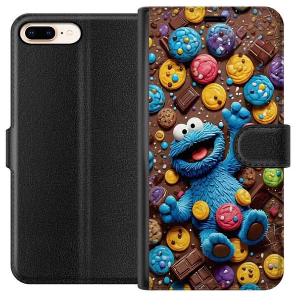 Kompatibel Tegnebogsetui til Apple iPhone 7 Plus Kakmonster bland kakor