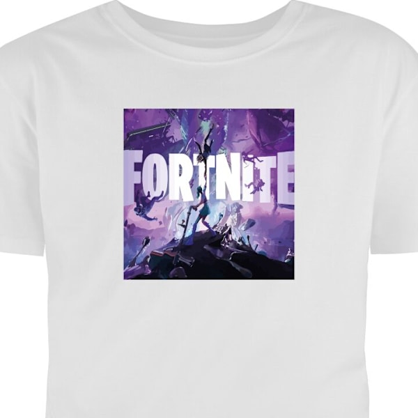 T-shirt til Voksen | Klassisk Voksen T-shirt Fortnite hvid XXL