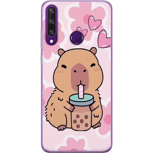 Huawei Y6p Läpinäkyvä kuori Kawaii Capybara Sydän Anime-ty