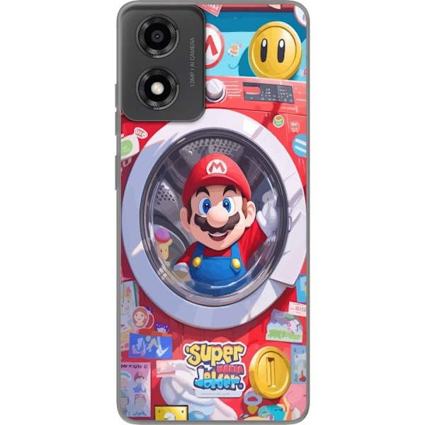 Motorola Moto E14 Genomskinligt Skal Mario