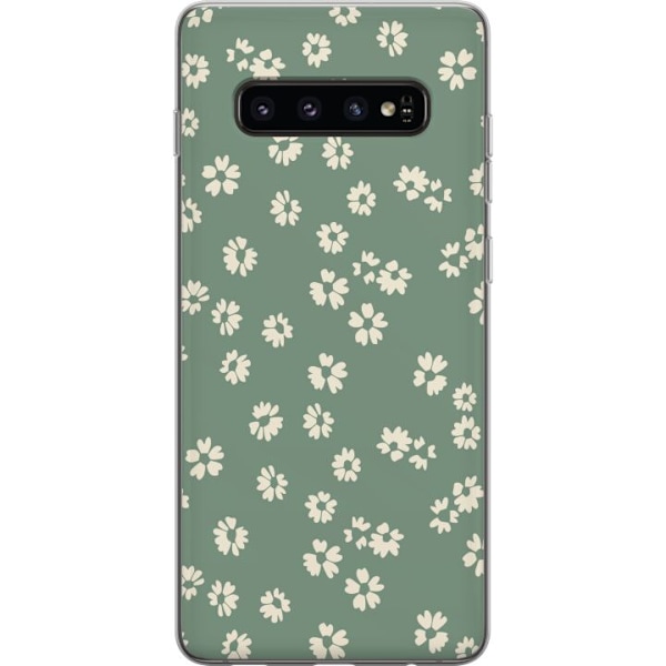 Samsung Galaxy S10 Genomskinligt Skal Blomsterdröm – färgglatt blommönster