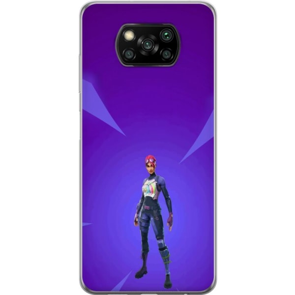 Xiaomi Poco X3 NFC Läpinäkyvä kuori Fortnite - Brite Bomber