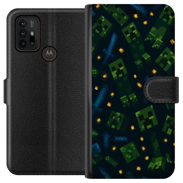 Motorola Moto G30 Tegnebogsetui Minecraft Dungeons Mob