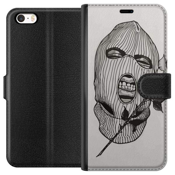 Apple iPhone SE (2016) Lommeboketui Ski Maske Ros Gateklær Design Grafisk Motiv Spenning Urban Stil Gatekunst Maskerade Symbol