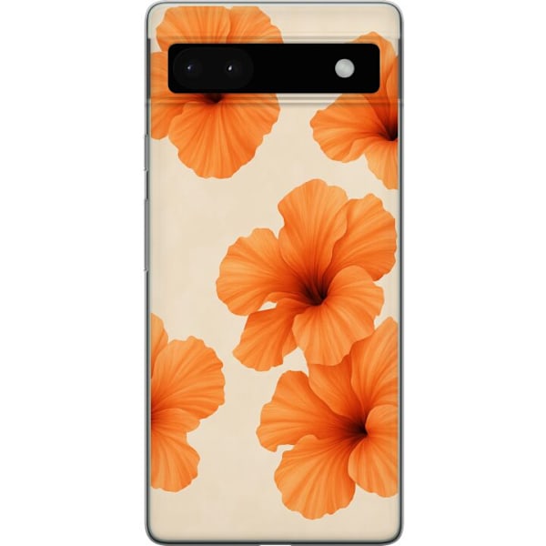 Google Pixel 6a Läpinäkyvä kuori Papaya Punch