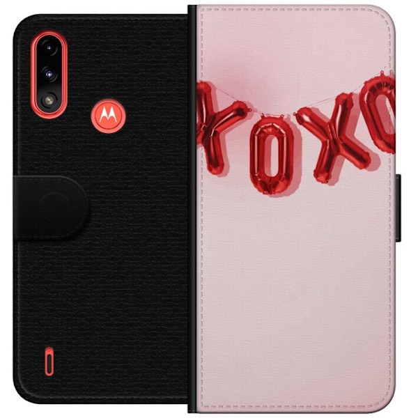 Motorola Moto E7 Power Tegnebogsetui Valentinsdag XOXO