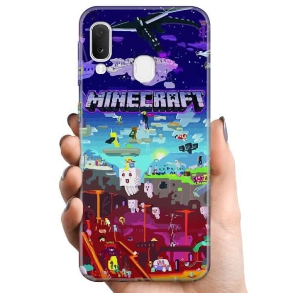 Samsung Galaxy A20e TPU Mobilskal Minecraft