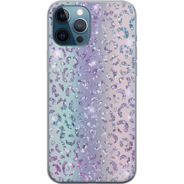 Kompatibelt Mobildeksel til Apple iPhone 12 Pro Glitter Leopard
