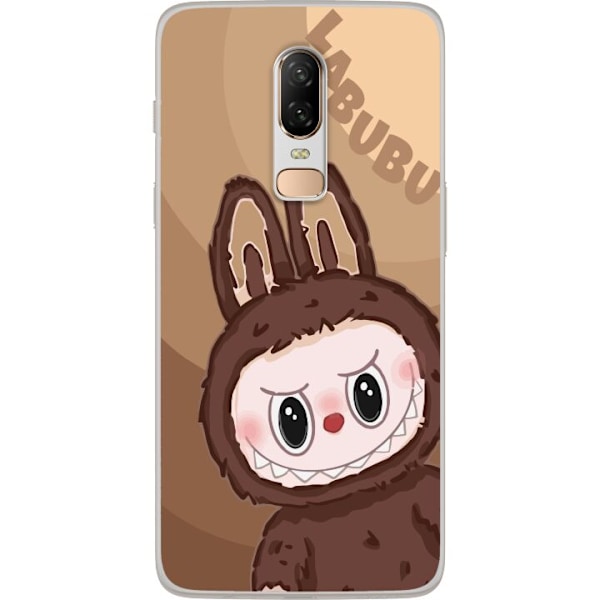 OnePlus 6 Läpinäkyvä kuori Labubu Pilvipieni - Valkoinen ja