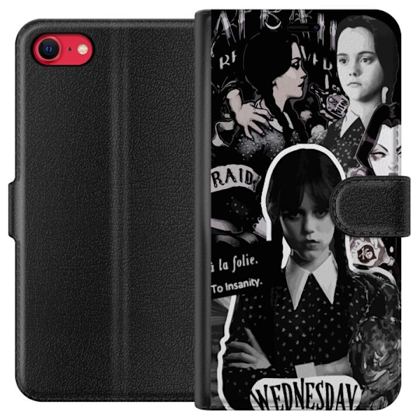 Apple iPhone 16e Lommeboketui Wednesday Addams