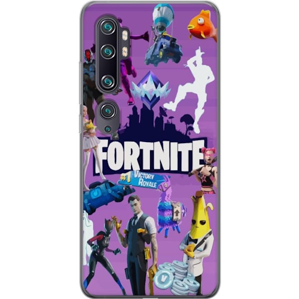 Xiaomi Mi Note 10 Läpinäkyvä kuori Fortnite