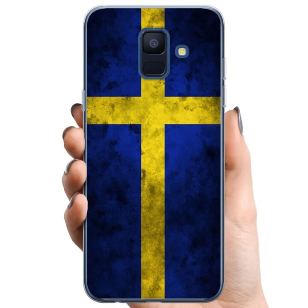 Samsung Galaxy A6 (2018) TPU Mobilcover Sverige Flag