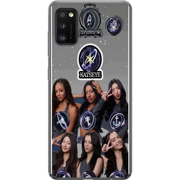 Kompatibelt Mobildeksel til Samsung Galaxy A41 KATSEYE symbolporträtt grå