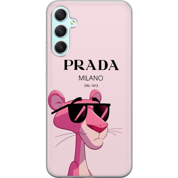 Samsung Galaxy A34 Gennemsigtig cover Prada Lyserød Panter