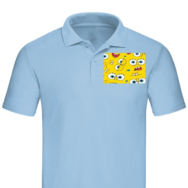 Poloshirt til Voksen | Elegant Poloshirt SvampeBob Firkant Lyseblå XX-Large