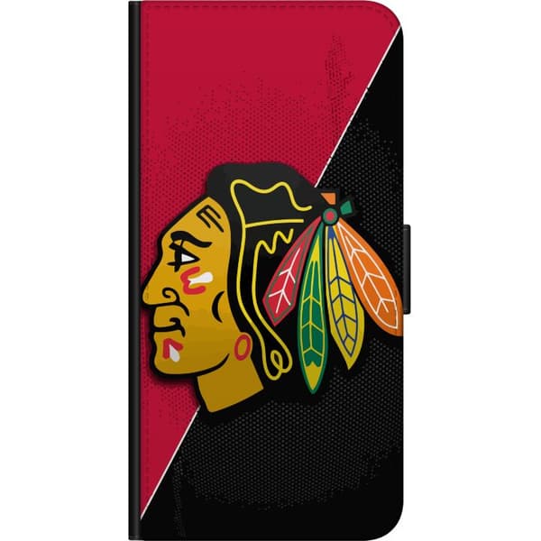 Kompatibel Tegnebogsetui til OnePlus 9 Pro Chicago Blackhawks (NHL)
