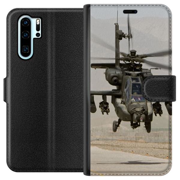 Kompatibelt Lommeboketui til Huawei P30 Pro AH-64 Apache Attack Helicopter