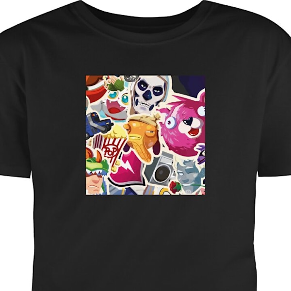 Barn-T-shirt | Bekväm T-shirt för Barn Fortnite svart 3-4 År