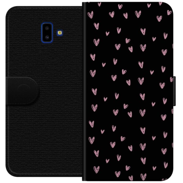 Samsung Galaxy J6+ Plånboksfodral Små Hjärtan