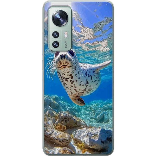 Xiaomi 12 Läpinäkyvä kuori Myynti Meri Uiminen Eläinaihe Luonto Vesimotiivi Sininen Suunnittelu Meriteema Suosittu Motiivi Villieläimet