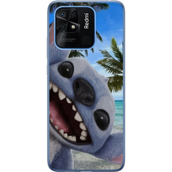 Xiaomi Redmi 10C Genomskinligt Skal Stitch mobilskal med Palmer i söt vänskapsdesign
