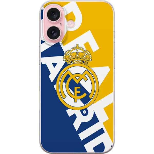 Apple iPhone 16 Läpinäkyvä kuori Real Madrid