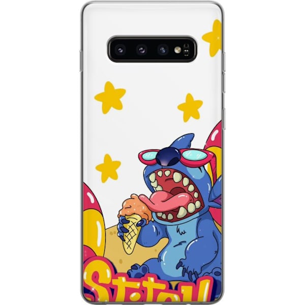 Samsung Galaxy S10 Läpinäkyvä kuori Stitch Glass