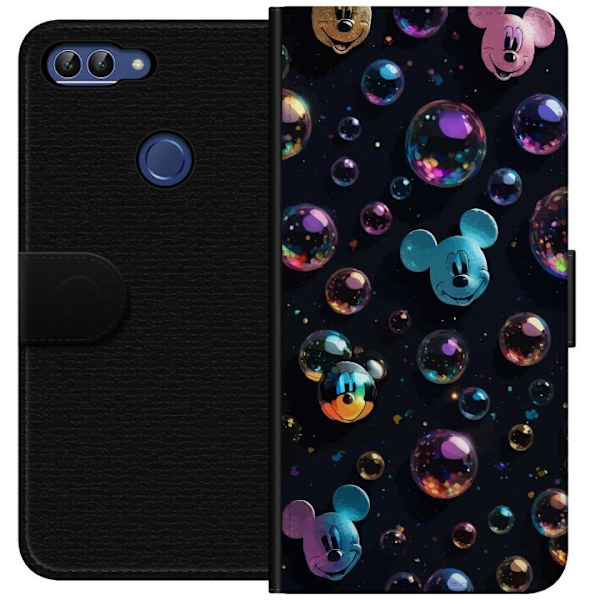 Huawei P smart Plånboksfodral Musse Pigg Disney Bubblor Design Roligt Motiv Populär Disneyfigur Tecknad Serie Barnklassiker