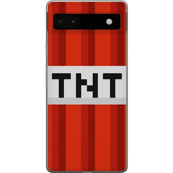 Google Pixel 6a Läpinäkyvä kuori Minecraft TNT