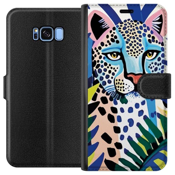 Kompatibelt Plånboksfodral till Samsung Galaxy S8 Vivid Leopard