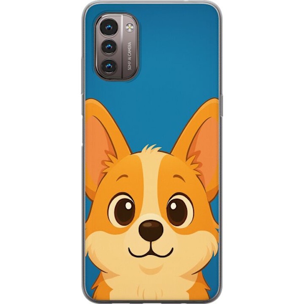 Nokia G21 Läpinäkyvä kuori Hello Corgi