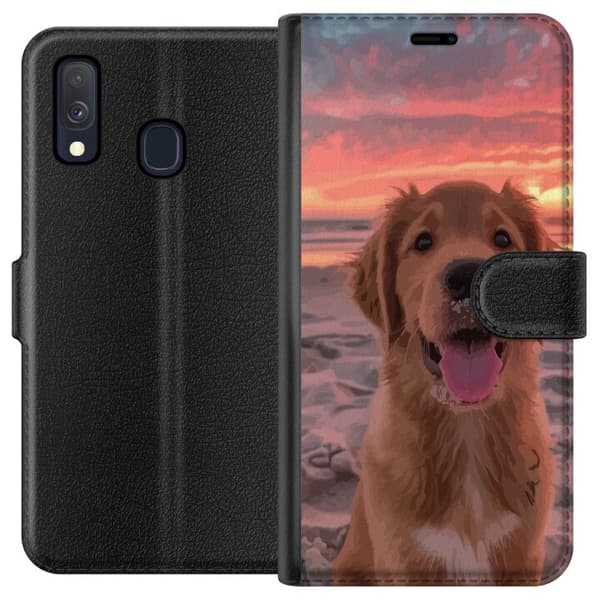 Kompatibelt Lommeboketui til Samsung Galaxy A40 Hund