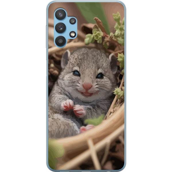 Samsung Galaxy A32 5G Genomskinligt Skal Råtta Leende Djurmotiv Stadsmotiv Urban Grafisk Design Populärt Roligt Motiv Art Stil