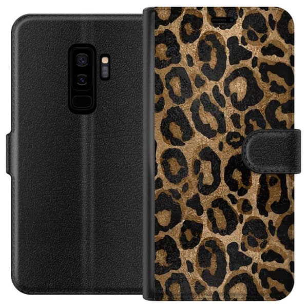 Kompatibelt Plånboksfodral till Samsung Galaxy S9+ Leopard Luxe